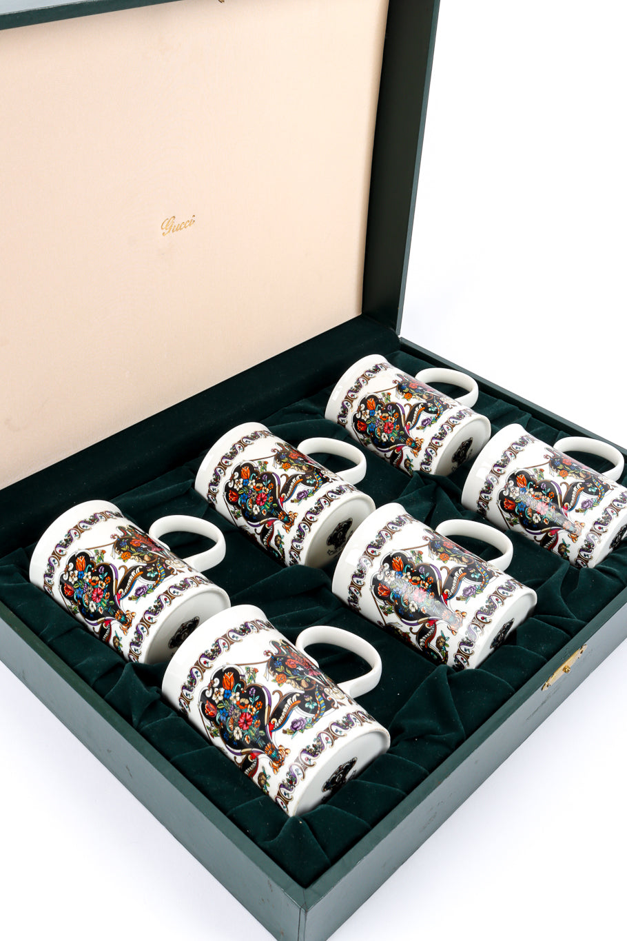 Gilded Floral Signed Mugs Boxed Set by Gucci @recessla