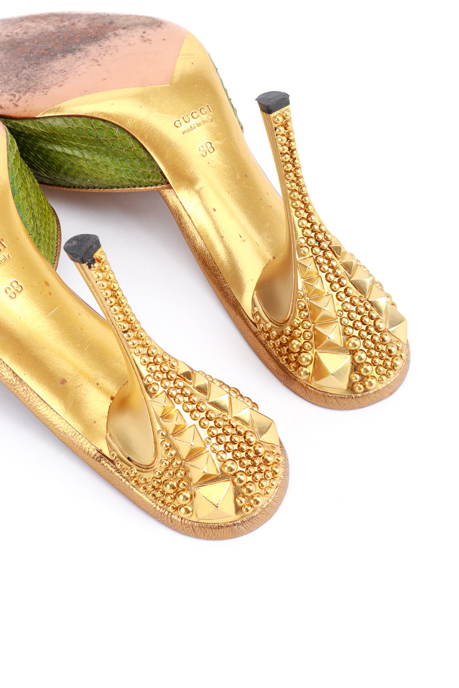 Tom Ford for Gucci Snakeskin and Stud Mules – Recess