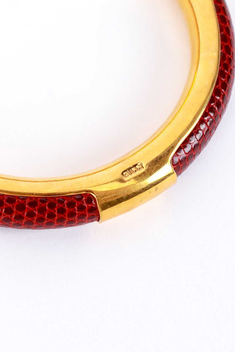 Gucci Burgundy Lizard Skin Bangle stamp @RECESS LA