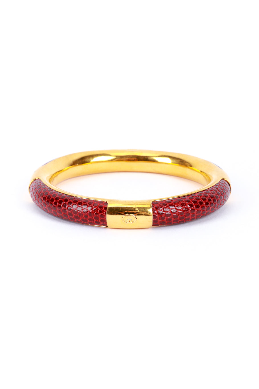 Gucci Burgundy Lizard Skin Bangle @RECESS LA