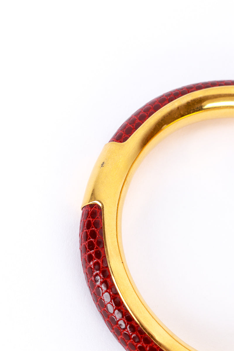 Gucci Burgundy Lizard Skin Bangle mark @RECESS LA