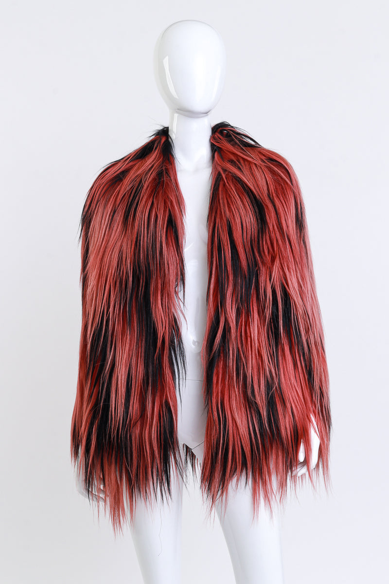 Long Goat Fur Jacket by Gucci on mannequin @recess LA