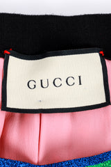 Gucci Lurex Pleated GG Skirt label @recess la