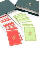 Vintage Gucci Red & Green 2 Deck Playing Card Set II decks closeup @recessla