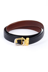 Vintage Gucci Reversible Leather Belt flat lay @recessla