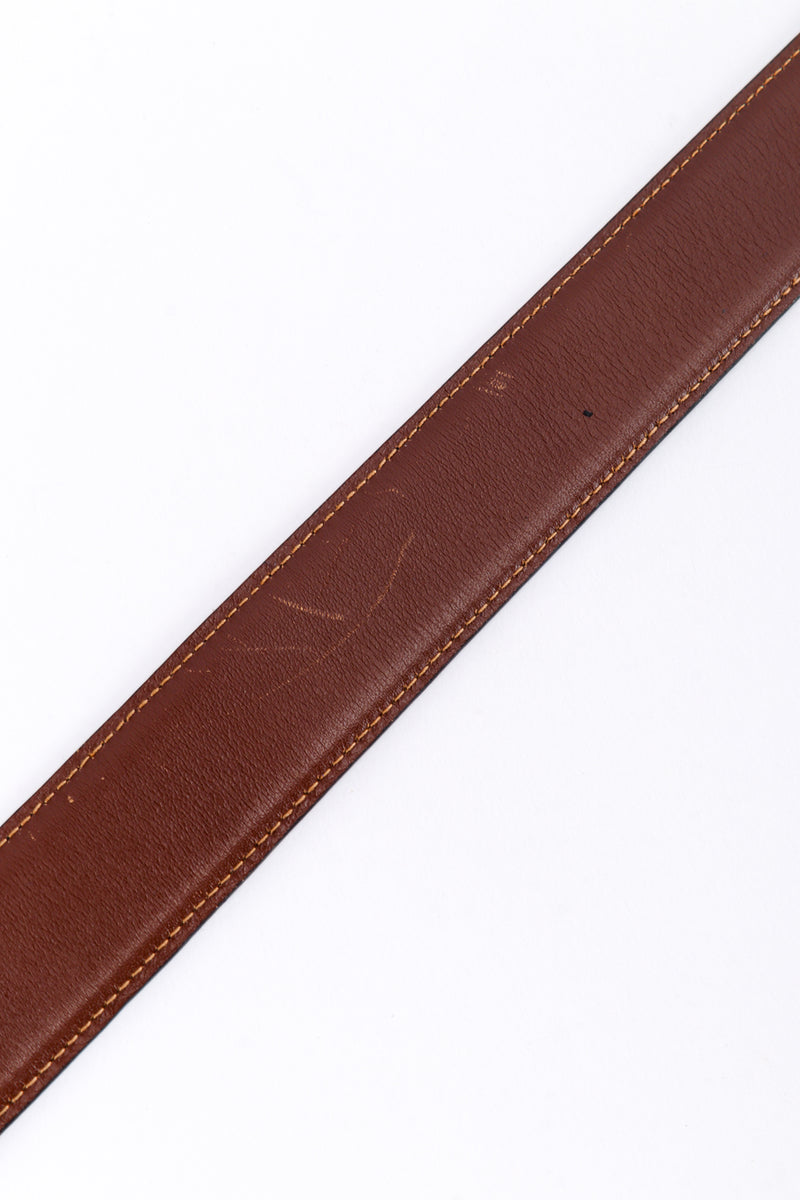 Vintage Gucci Reversible Leather Belt scratches on brown side @recessla