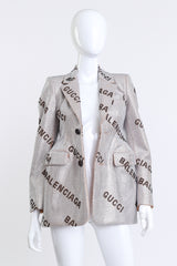 Rhinestone Hourglass Jacket by Gucci on mannequin open @ recess LA 