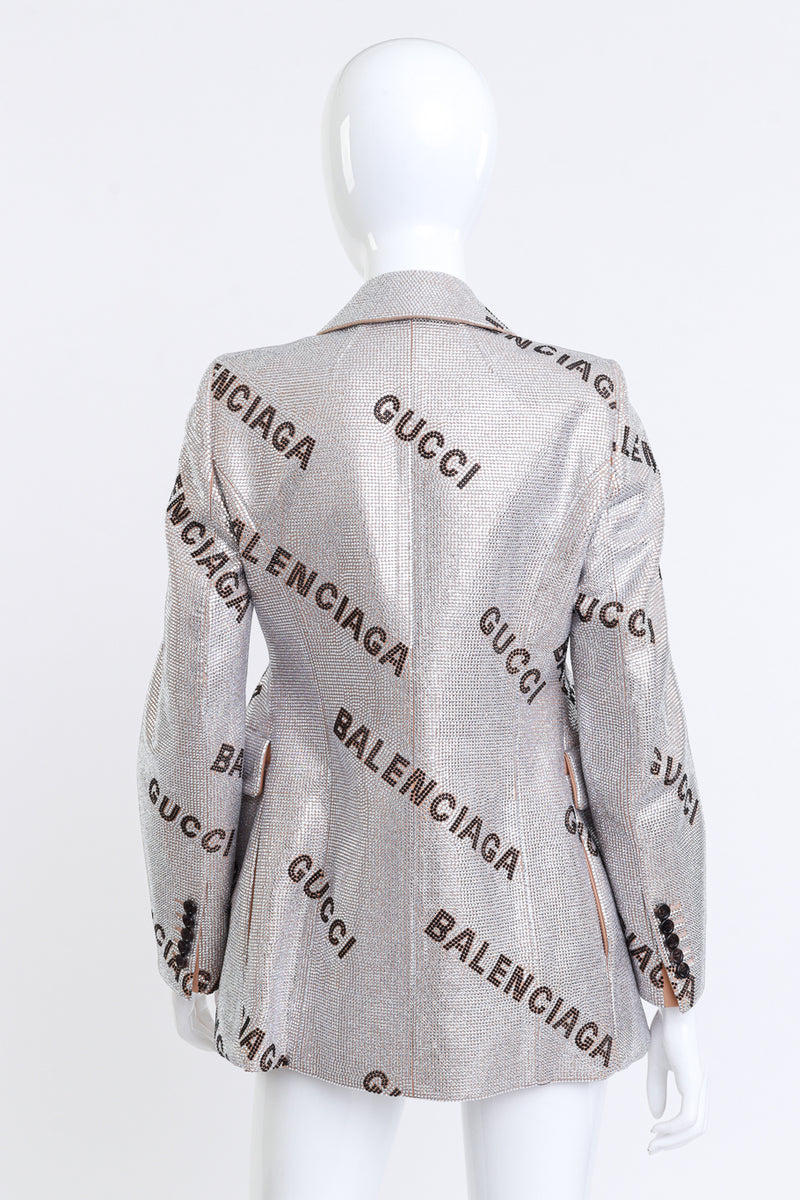 Rhinestone Hourglass Jacket by Gucci on mannequin back @ recess LA 