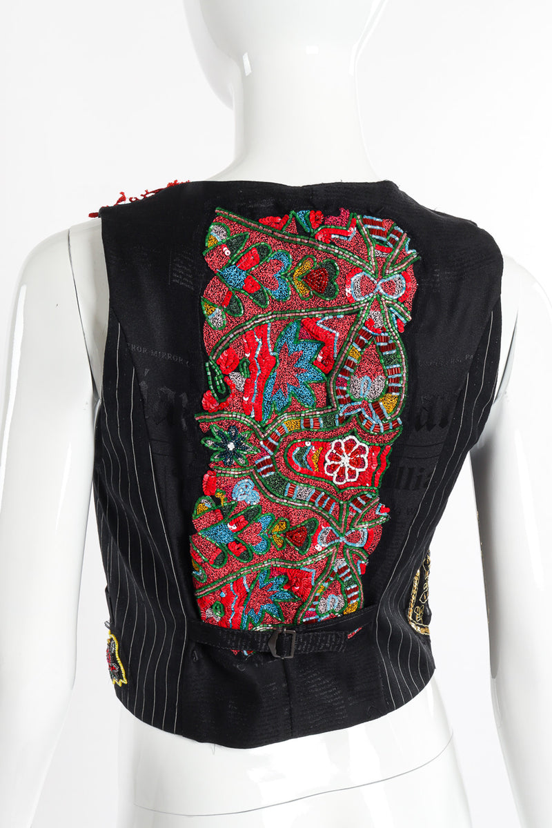 Embellished Pinstripe Vest