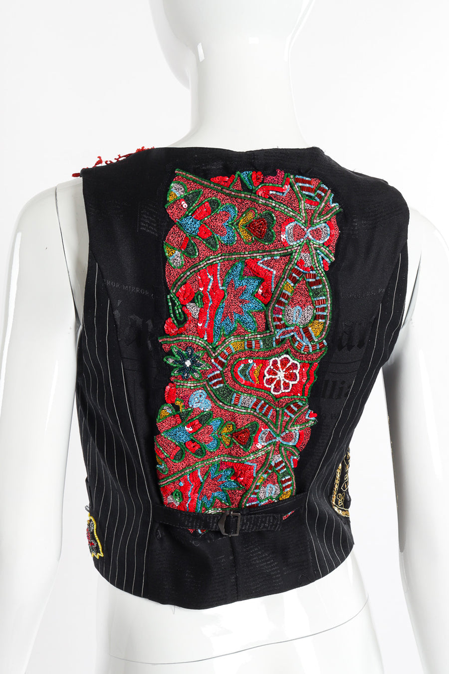 John Galliano Embellished Pinstripe Vest – Recess