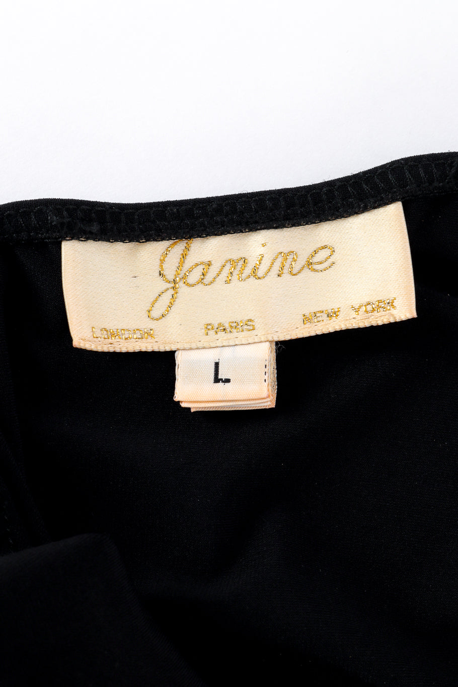 Vintage Janine Ruched One Shoulder Dress signature label @recess la