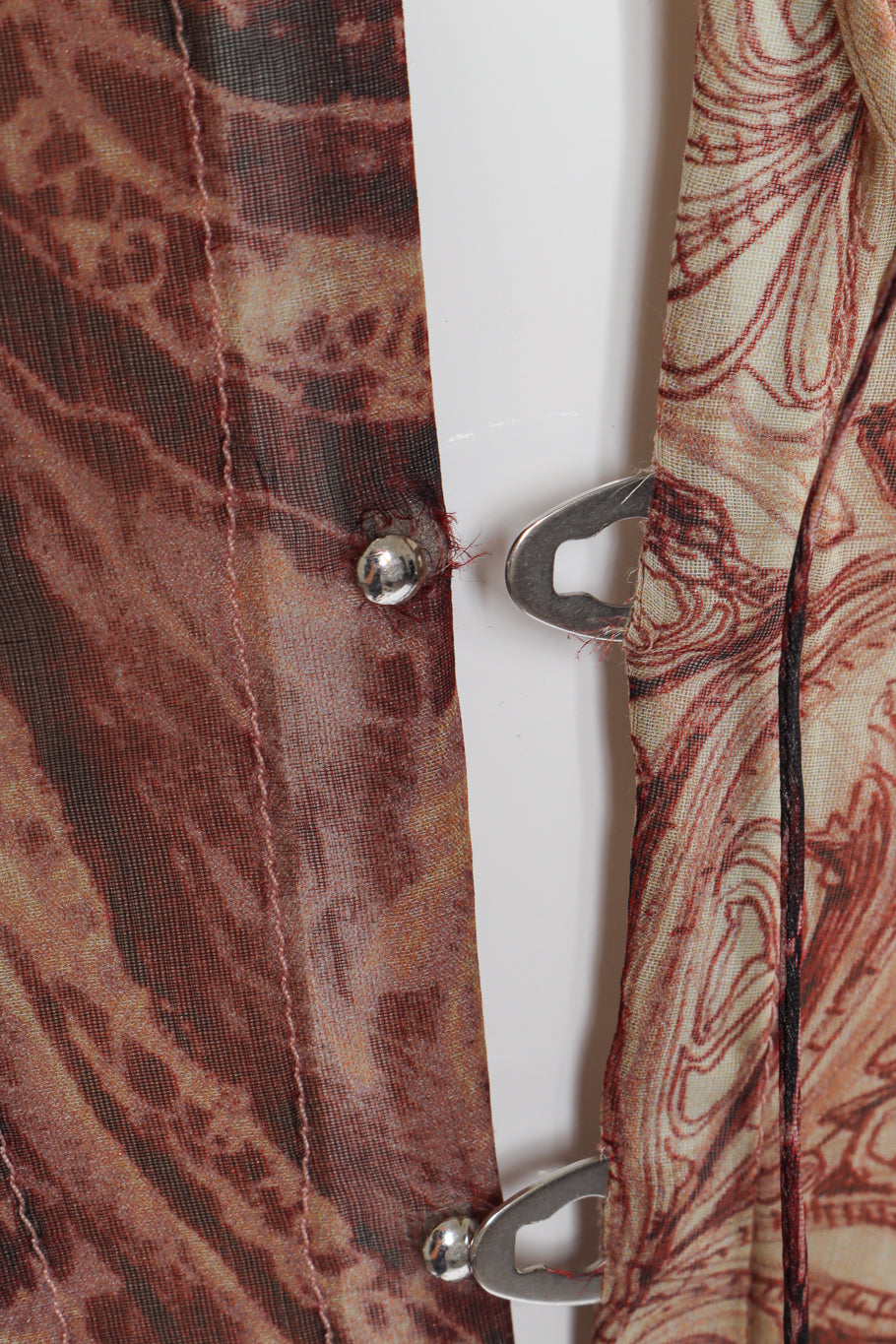 Silk Chiffon Rococo Corset Top by Jean Paul Gaultier wear to chiffon @recess LA