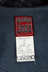 Vintage Jean Paul Gaultier Jeans PVC Western style jacket close up label care instructions @Recess LA