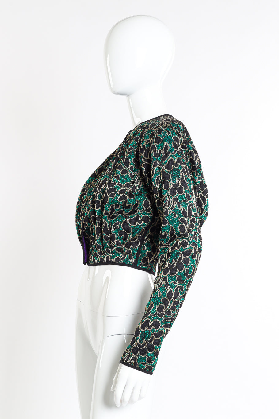 Vintage Geoffrey Beene Lace Jacket side on mannequin @recessla