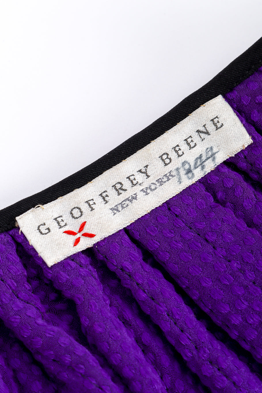 Vintage Geoffrey Beene Lace Jacket signature label closeup @recessla