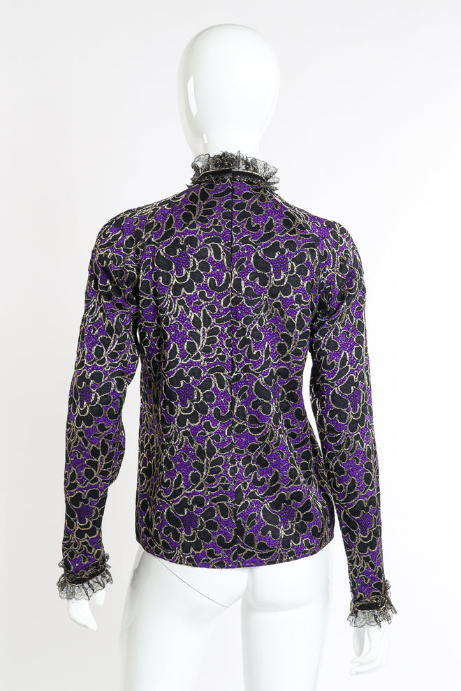 Vintage Geoffrey Beene Lace Silk Top back on mannequin @recessla
