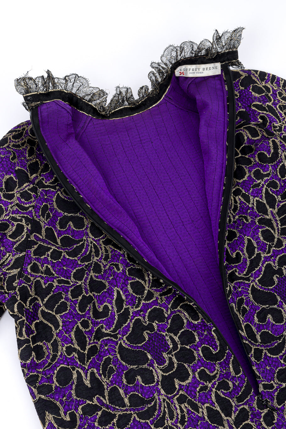 Vintage Geoffrey Beene Lace Silk Top back unzipped @recessla