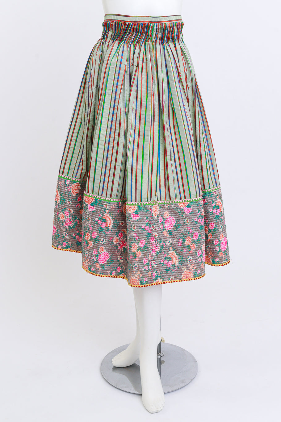 Geoffrey Beene Candy Stripes & Carnations Peasant Skirt Set skirt @RECESS LA