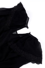 Vintage Ghost Lace  Peasant Dress back button closure @recess la