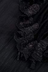 Vintage Ghost Lace Peasant Dress lace ruffle closeup @recess la