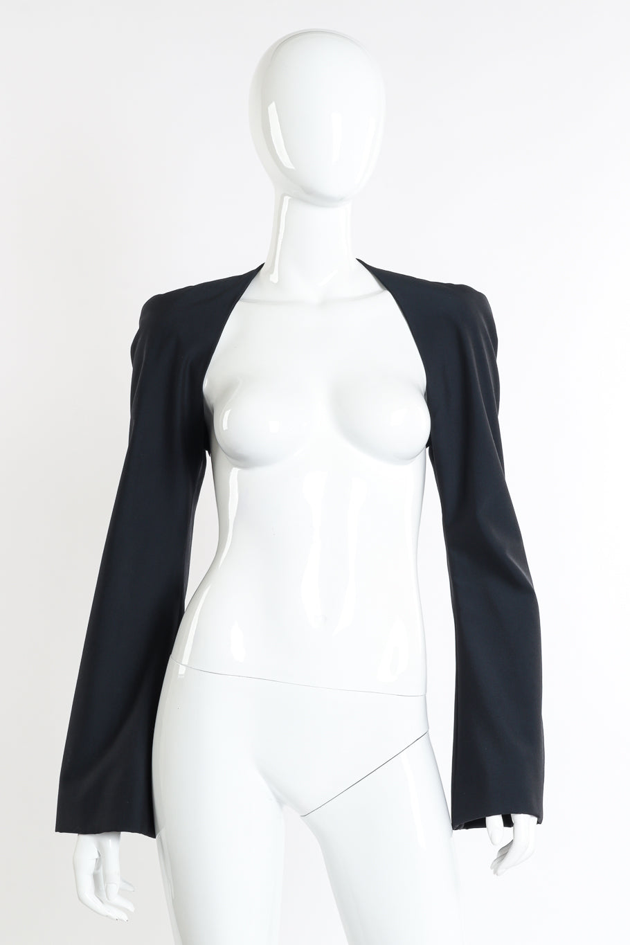 Givenchy Couture Bell Sleeve Bolero front on mannequin @recessla