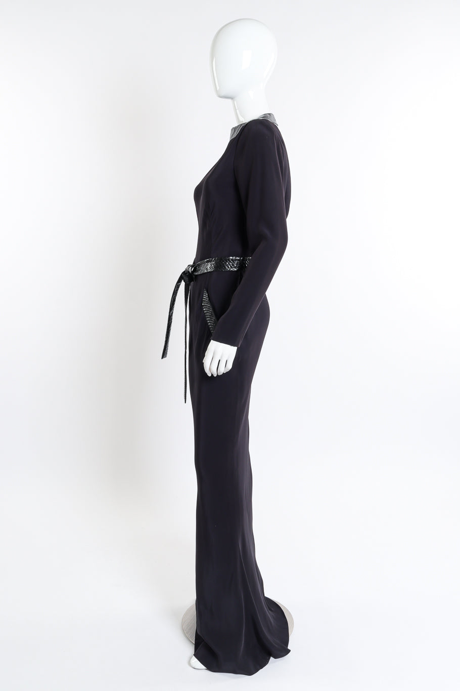1996 F/W Python Trim Gown by Galliano for Givenchy on mannequin side @recessla