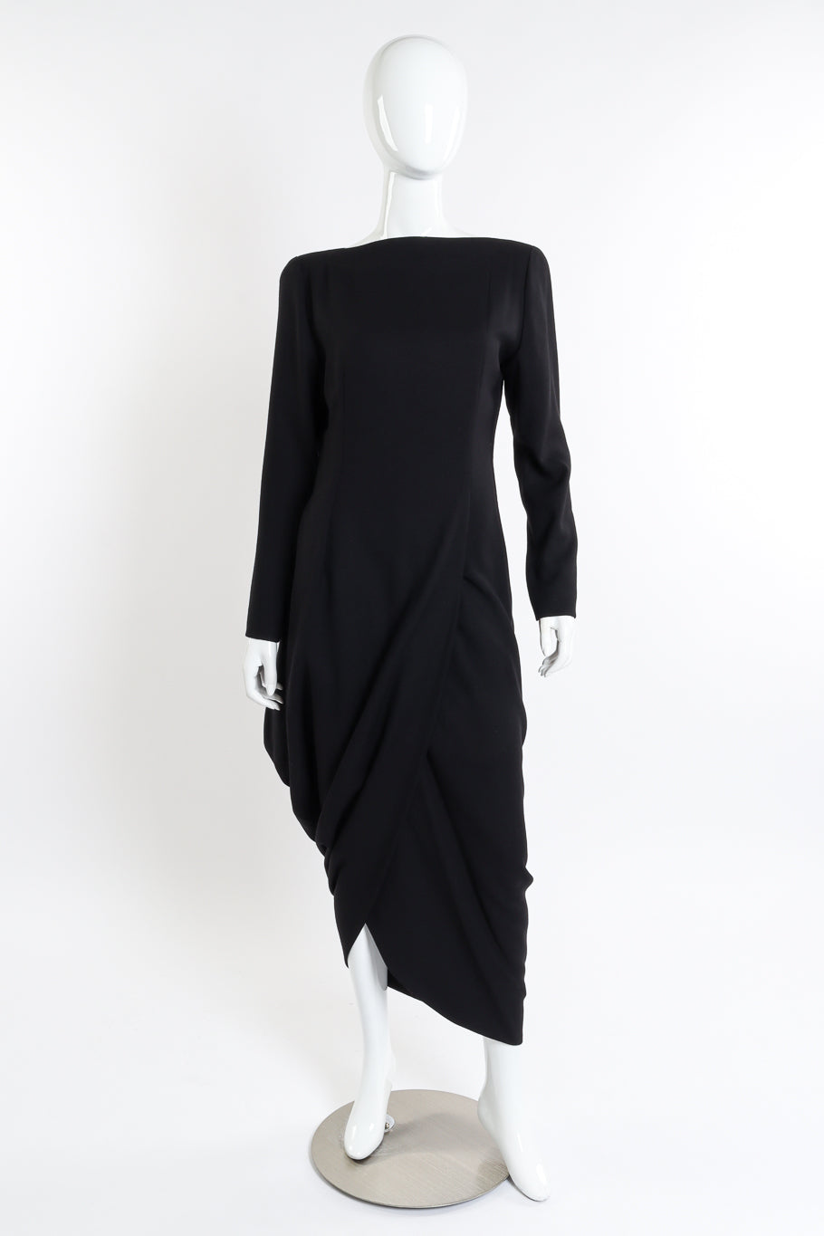 Vintage Givenchy Asymmetrical Hem Dress front on mannequin @recessla