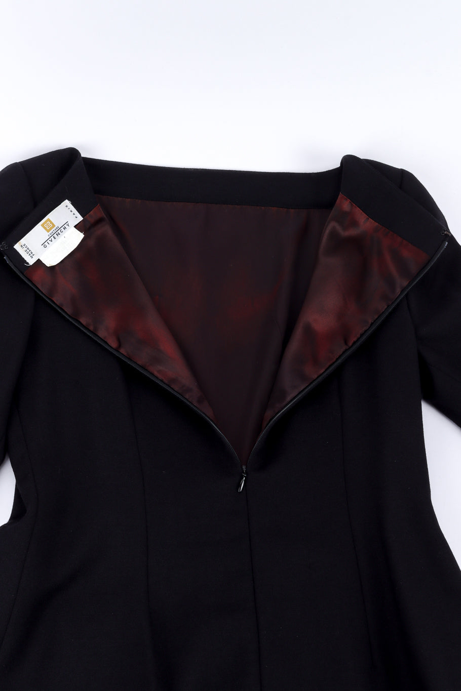 Vintage Givenchy Asymmetrical Hem Dress back unzipped @recessla