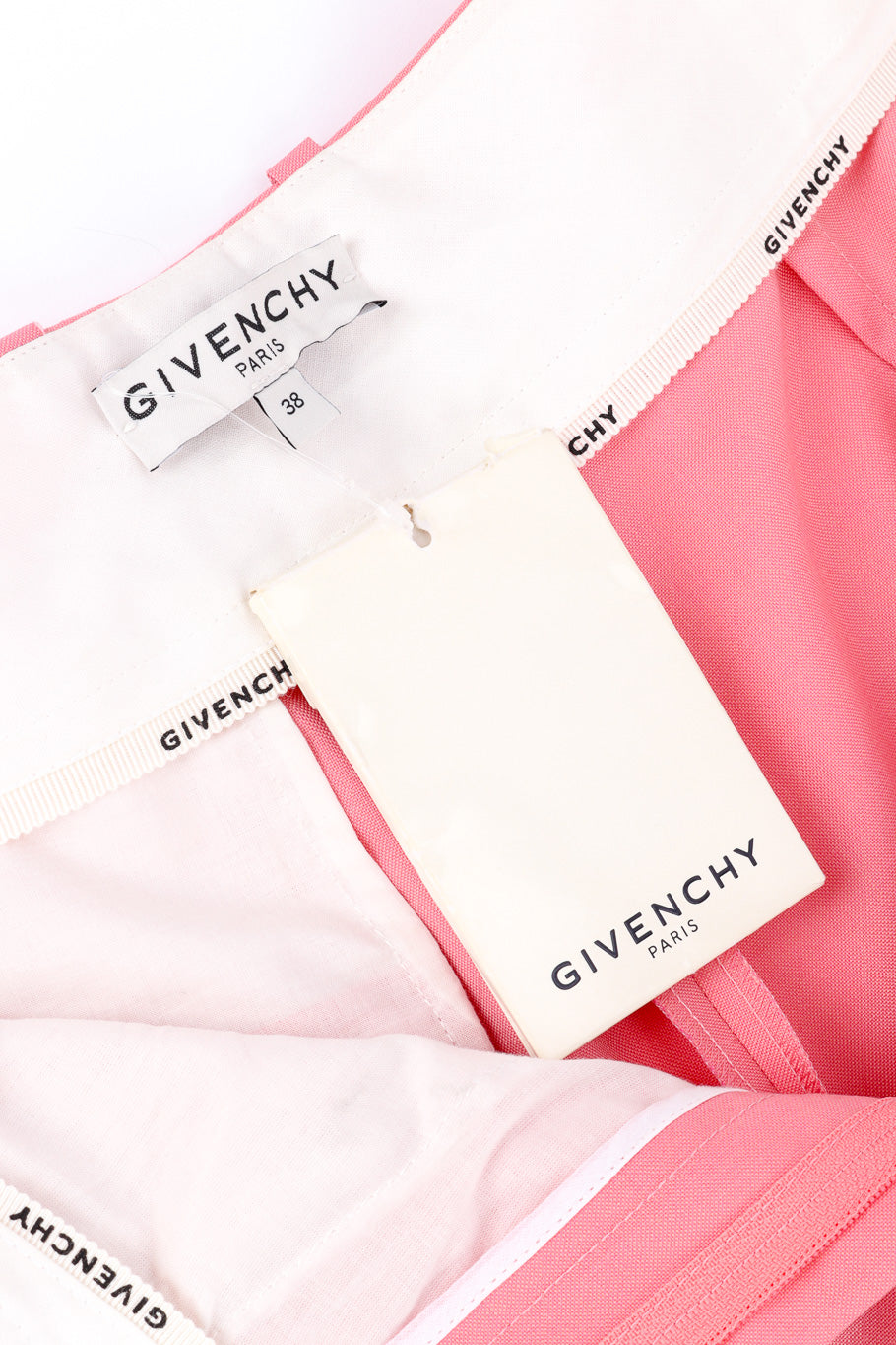 2020 S/S Pleated Wool Trousers by Givenchy label  @recessla