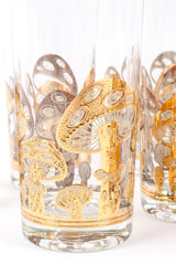 Gilded Mushroom Highball Glasses by Culver bottom mushrooms close @recessla