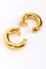 Vintage Hammered Half Hoop Earrings flat @recessla