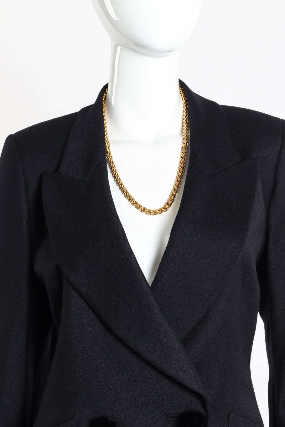 Vintage Givenchy Wheat Chain Necklace on mannequin @recessla