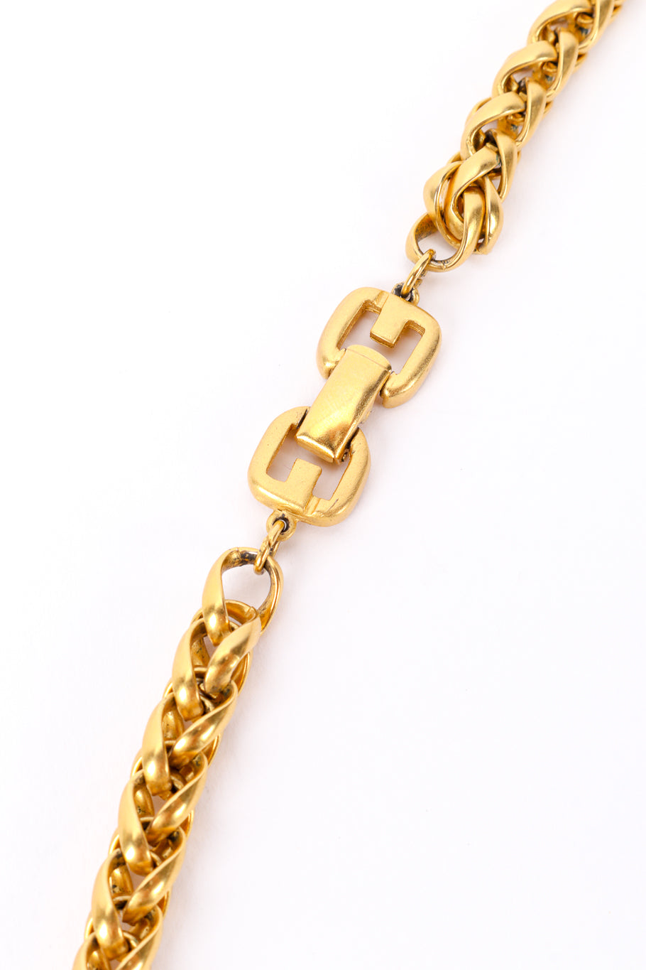 Vintage Givenchy Wheat Chain Necklace double G closure @recessla