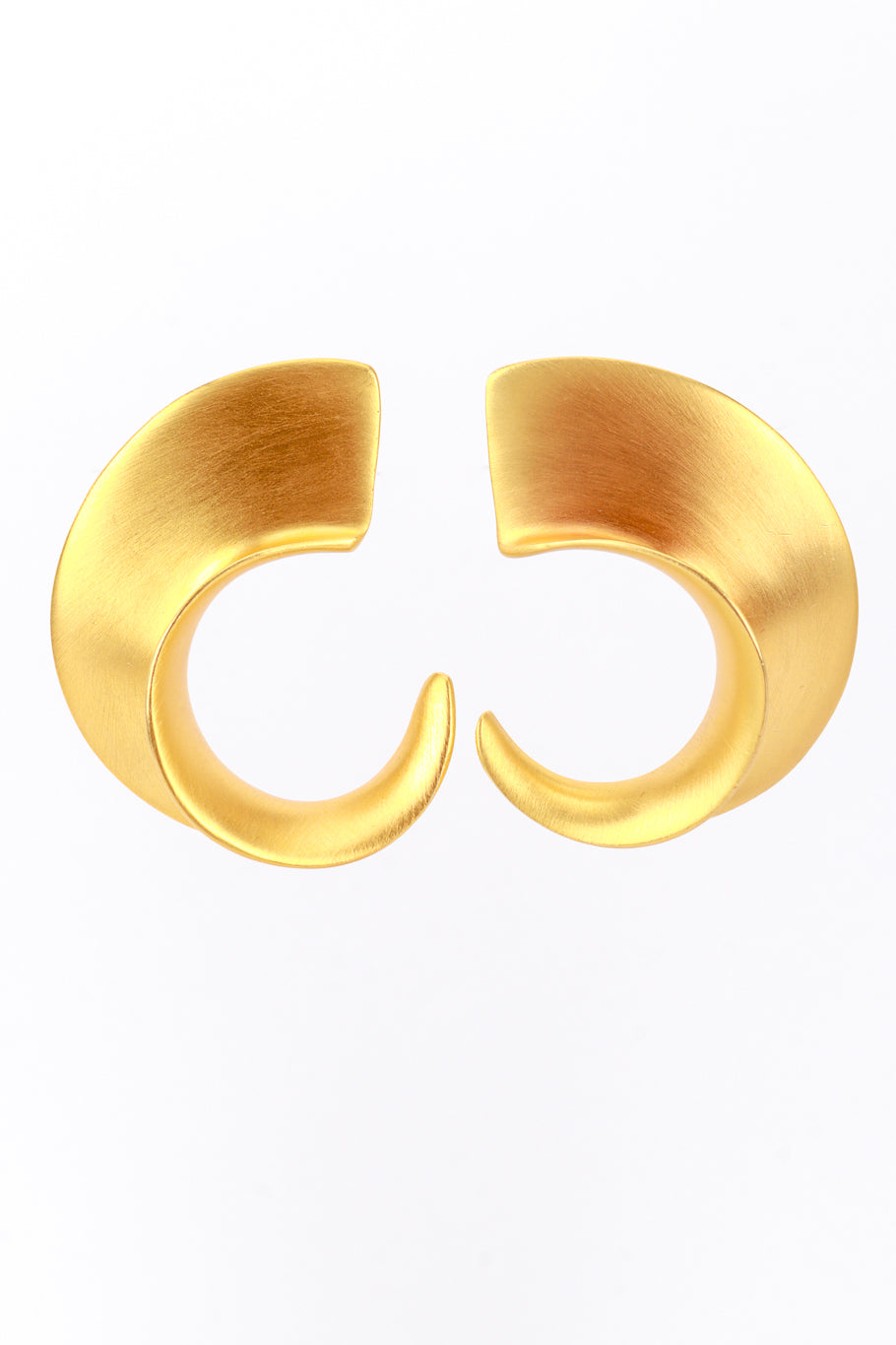 Clara Studio Large Brushed Curve Earrings @RECESS LA