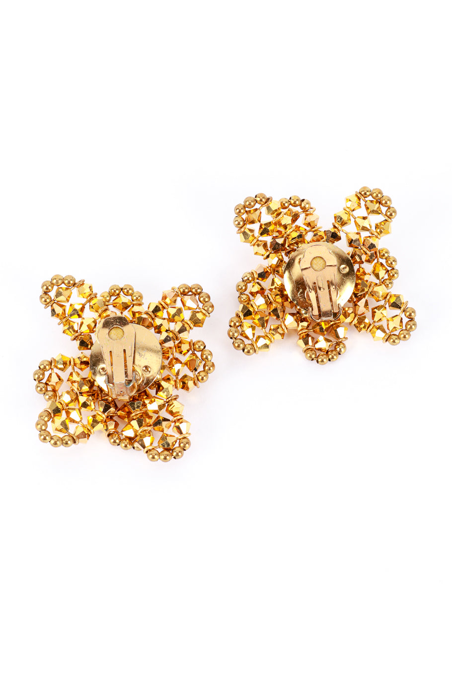 Fazio Golden Flower Earrings backs @RECESS LA