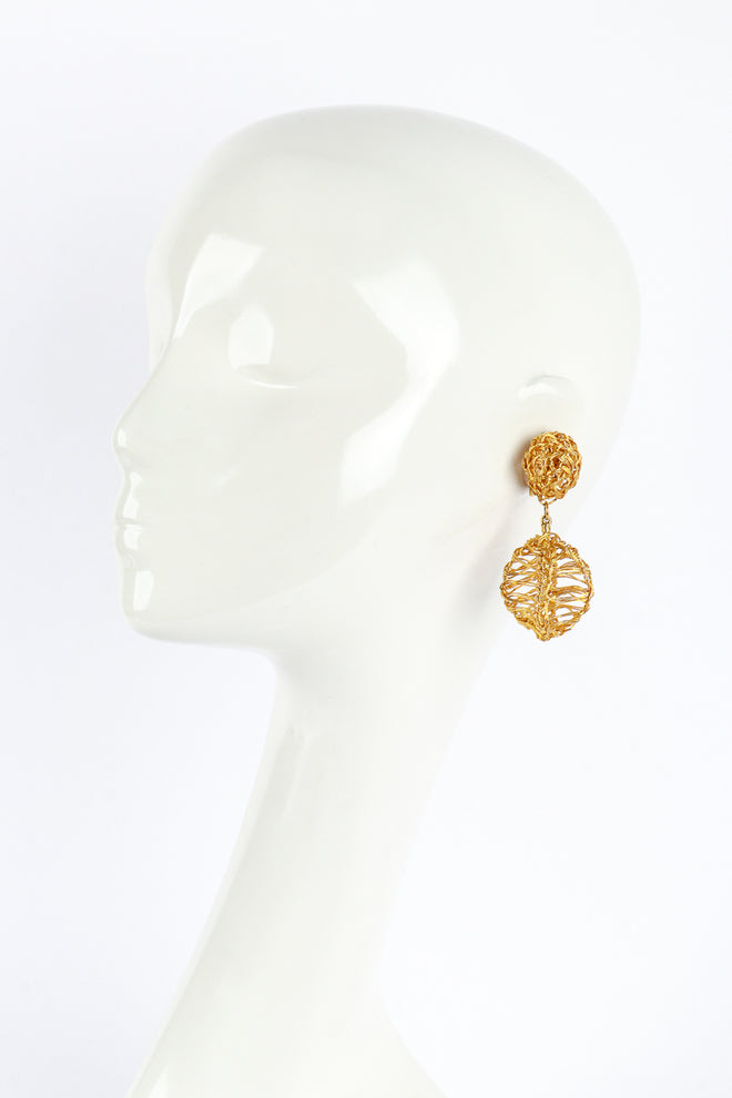 Col.Nov Co Gold Egg Drop Earrings mannequin @RECESS LA