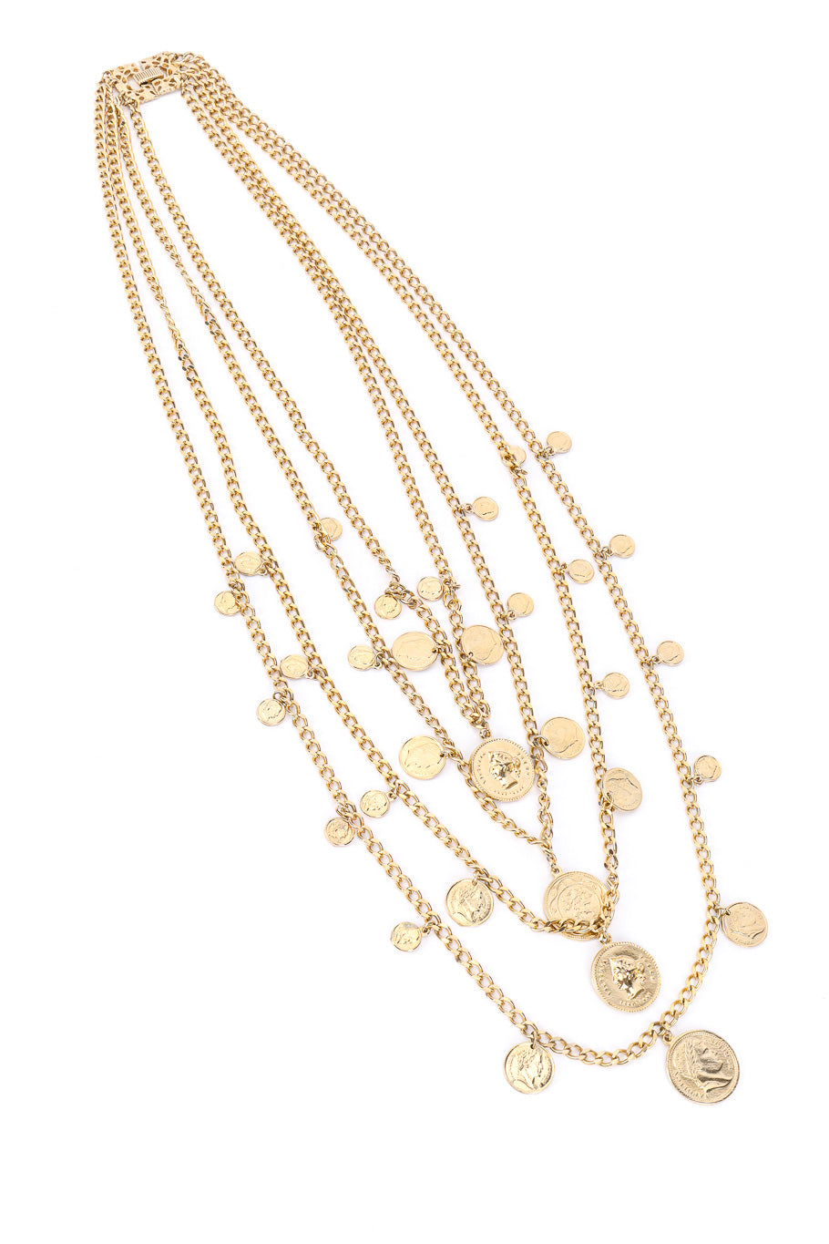 Vintage Goldette Multi-Strand Layered Coin Necklace III – Recess