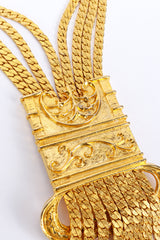 Vintage Chain Fringe Tablet Necklace pendant detail @recess la