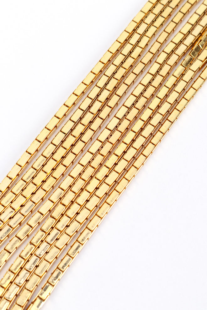 Henkel & Grosse 9-Strand Box Chain Collar Necklace detail @RECESS LA