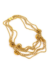 Vintage Multistrand Medallion Necklace back @recess la