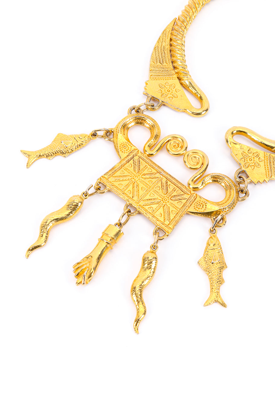 Etruscan Revival Amulet Necklace by Alexis Kirk close @recessla