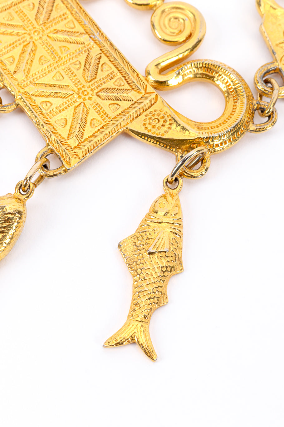 Etruscan Revival Amulet Necklace by Alexis Kirk fish charm @recessla