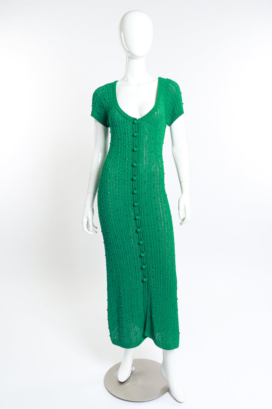 Vintage Bubble Knit Maxi Dress front mannequin @RECESS LA
