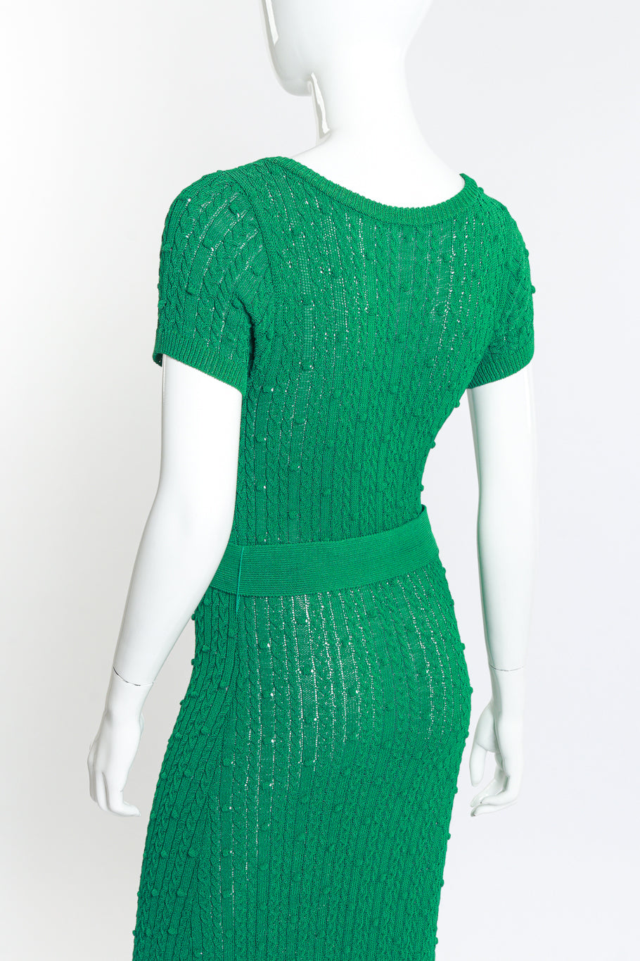 Vintage Bubble Knit Maxi Dress back mannequin @RECESS LA