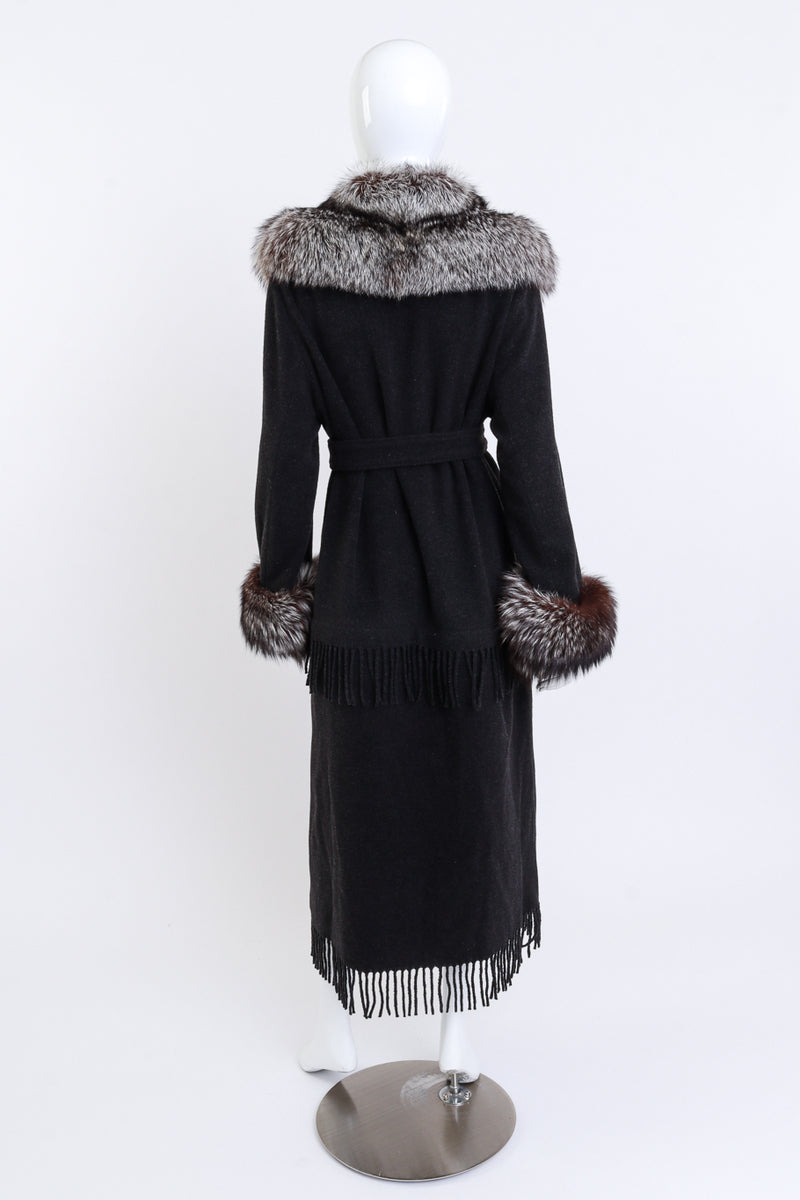 Zip-Off Fur Fringe Coat by Zuki on mannequin long back @recessla