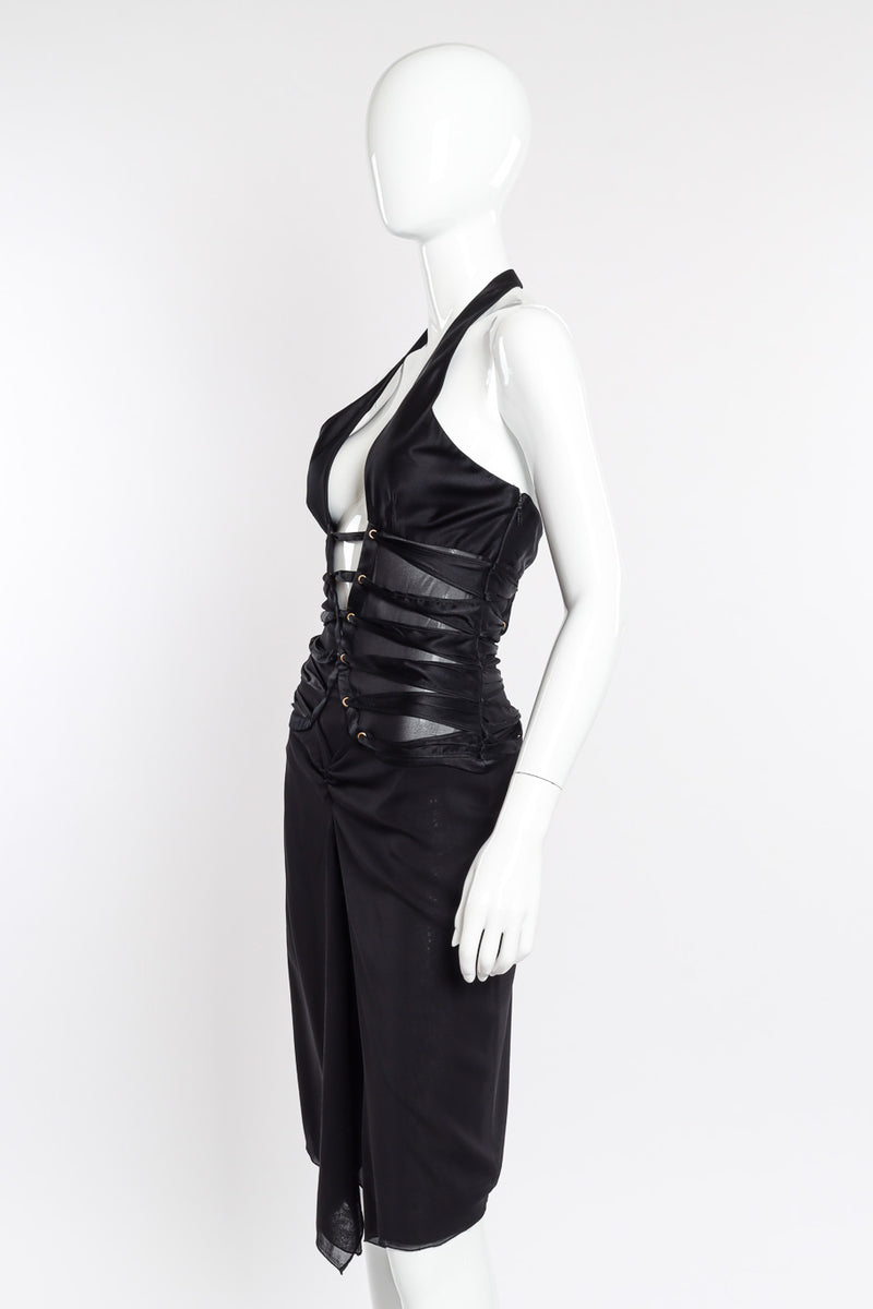 Vintage Tom Ford for Gucci 2003 S/S Strapped Silk Halter Dress Recess Vintage Tom Ford for Gucci 2003 S/S Strapped Silk Halter Dress Recess
