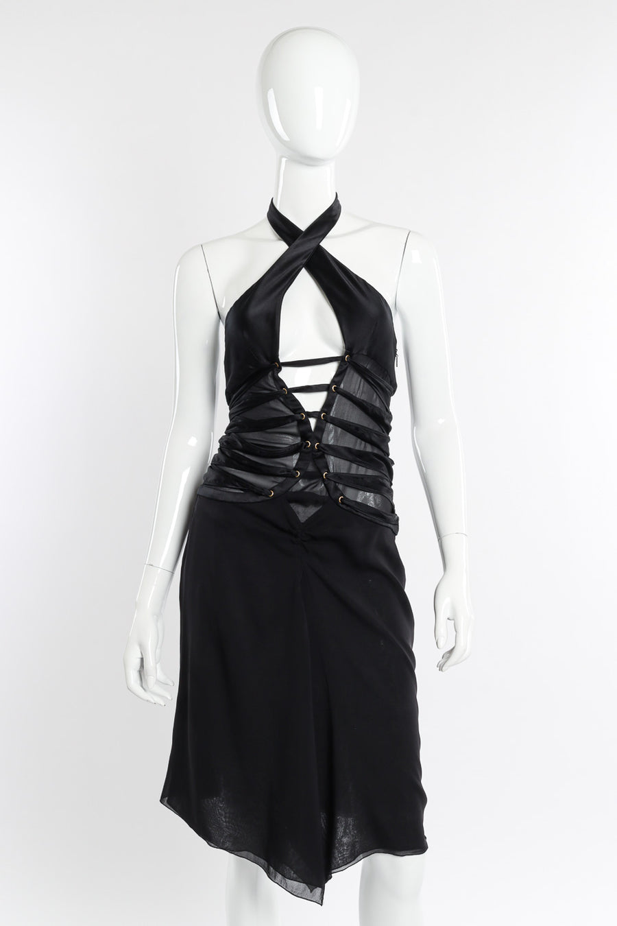 tom ford halter dress HALTERNECK EVENING DRESS WITH CUT OUT