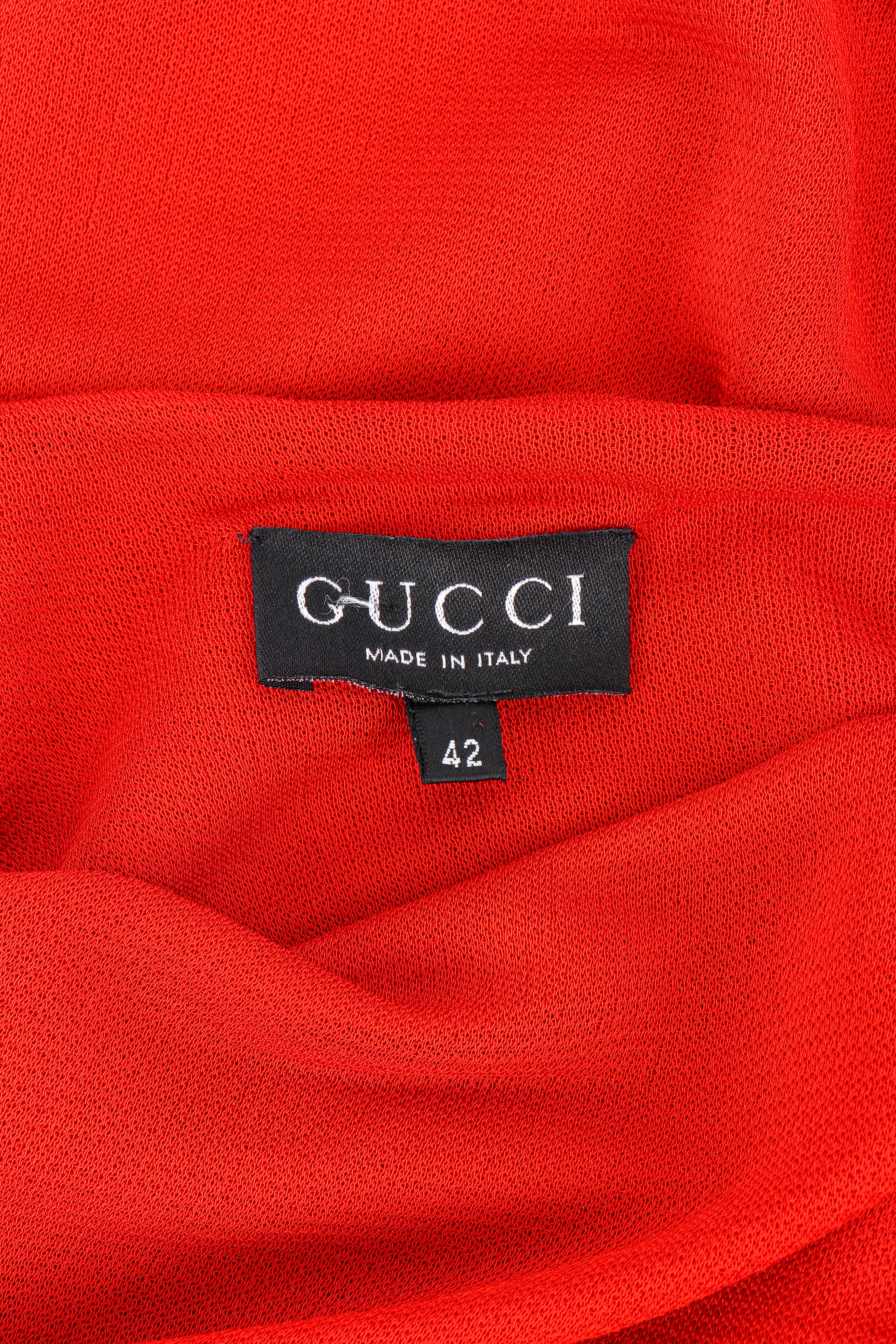 Vintage Gucci 1997 S/S Open Back Gown signature label closeup @recessla