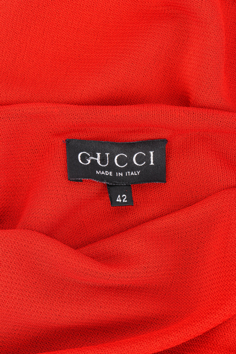 Vintage Gucci 1997 S/S Open Back Gown signature label closeup @recessla