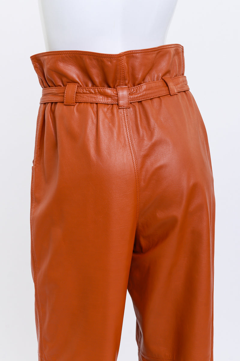 Gucci Tan Leather Paperbag Pants @RECESS LA